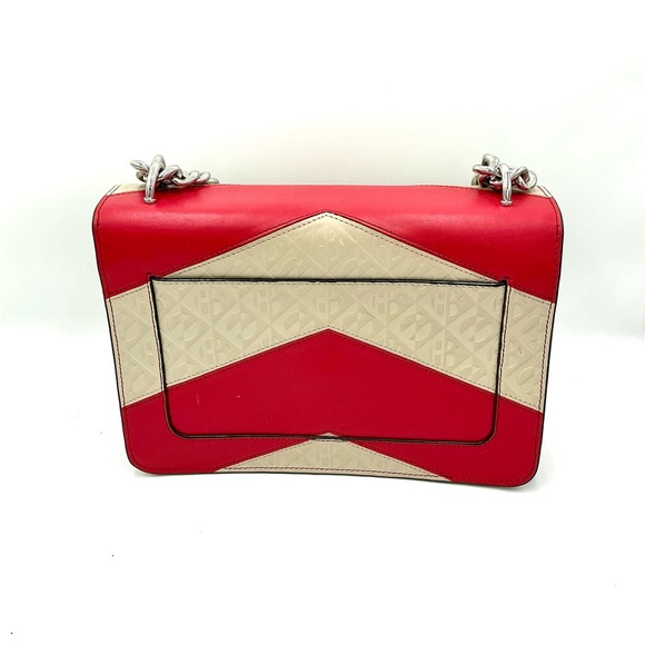 Henri Bendel Warren Street Chevron Leather Shoulder Bag #1033 - Picture 4 of 5